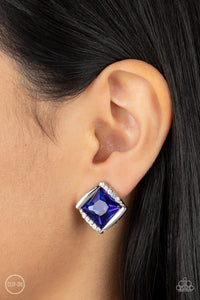 Sparkle Squared - Blue Earrings