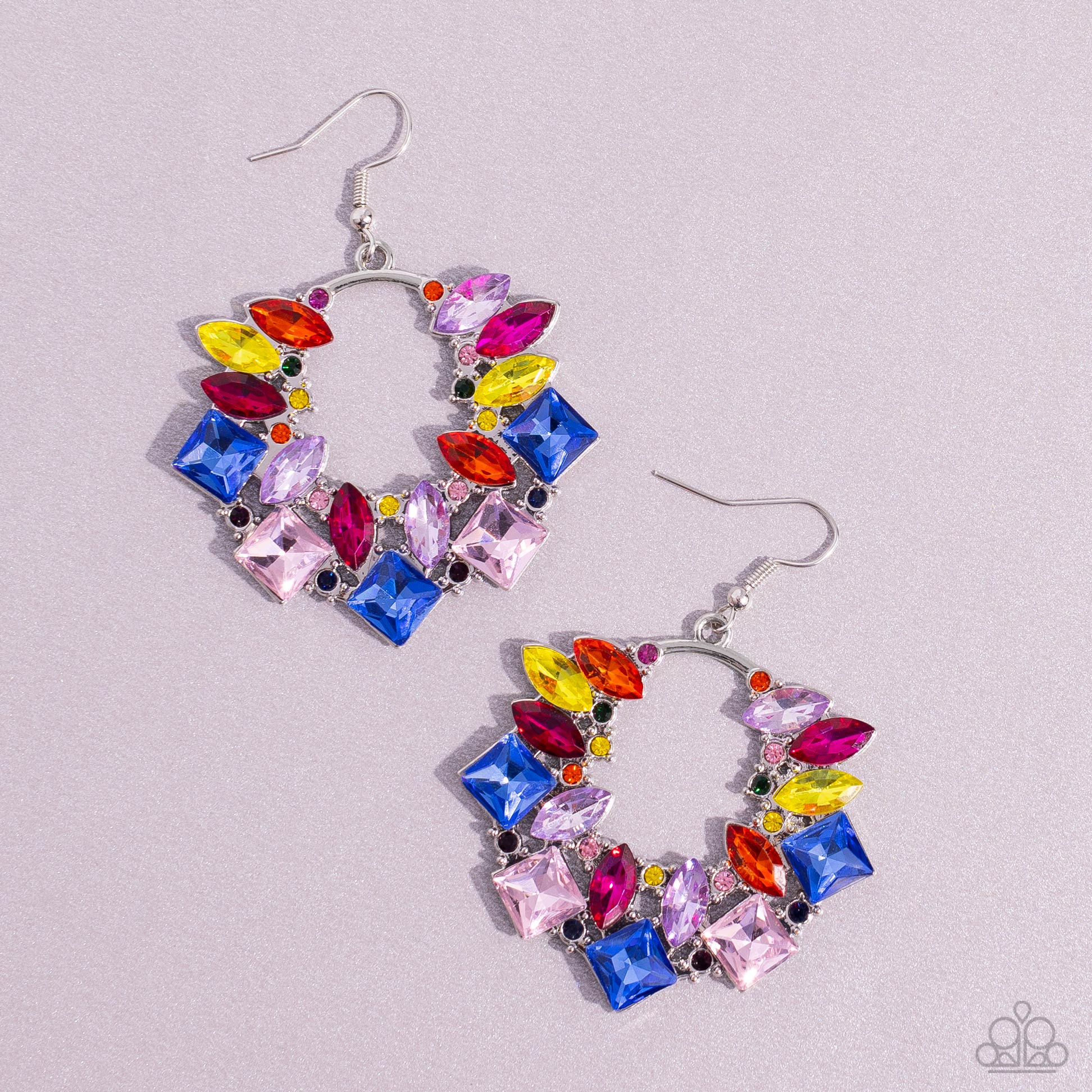 Wreathed in Watercolors - Multi Earrings