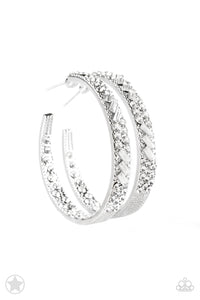 GLITZY By Association - White Earrings