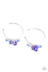 Dazzling Downpour - Blue Earrings