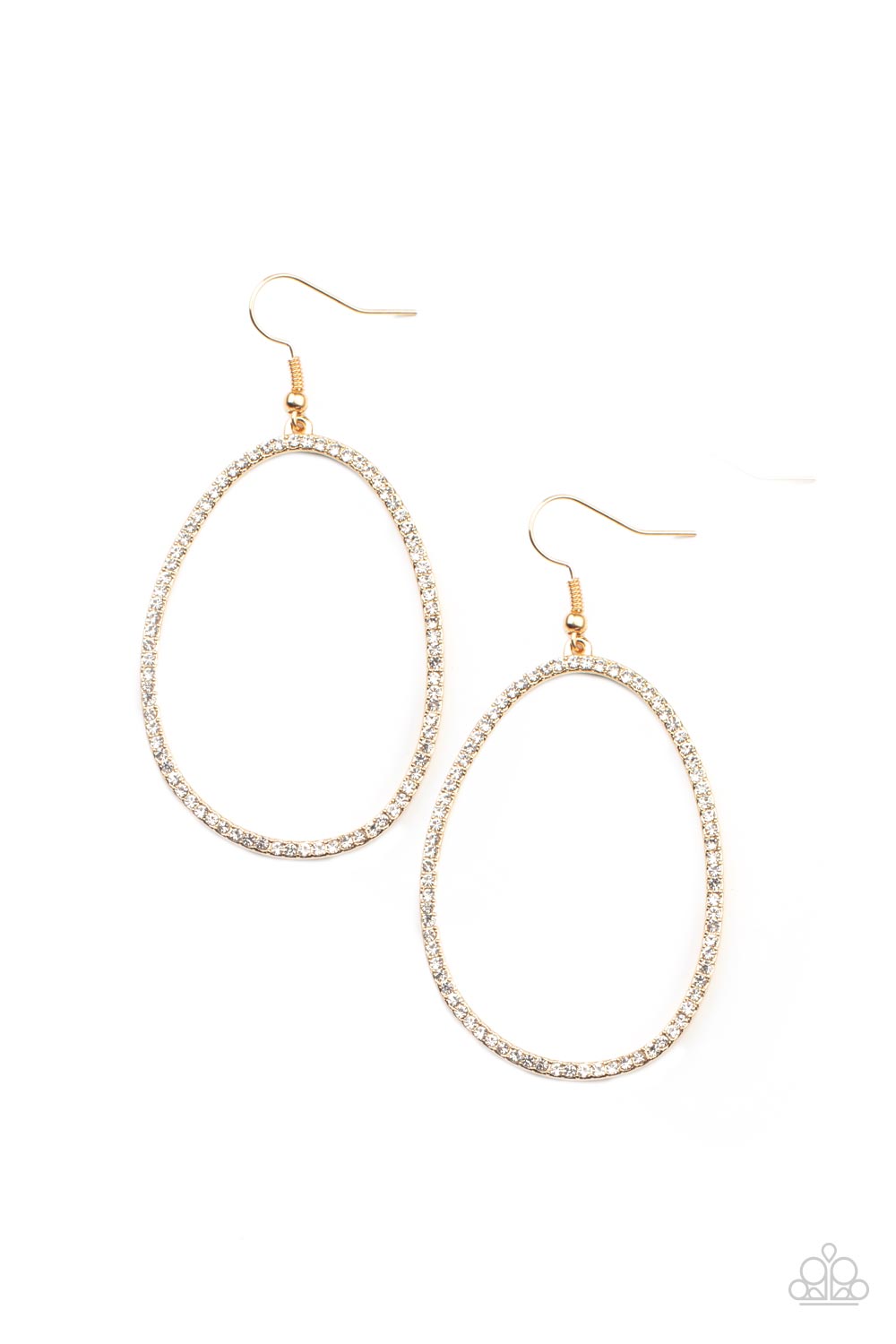 Oval-ruled! - Gold Earrings