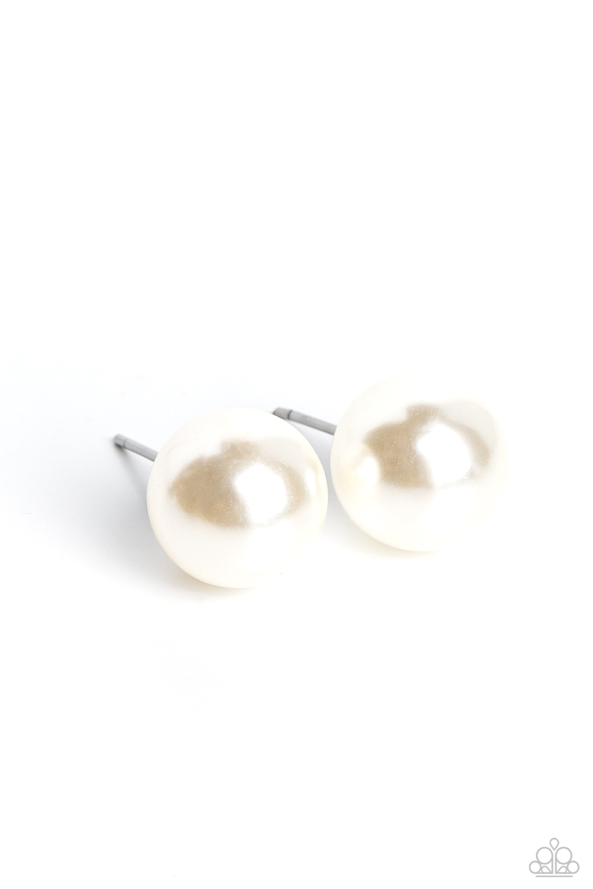 Debutante Details - White Earrings