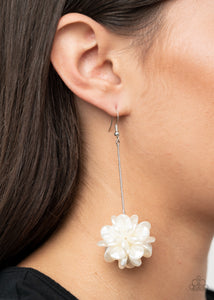 Swing Big - White Earrings