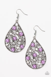 Glowing Vineyards - Purple Earrings